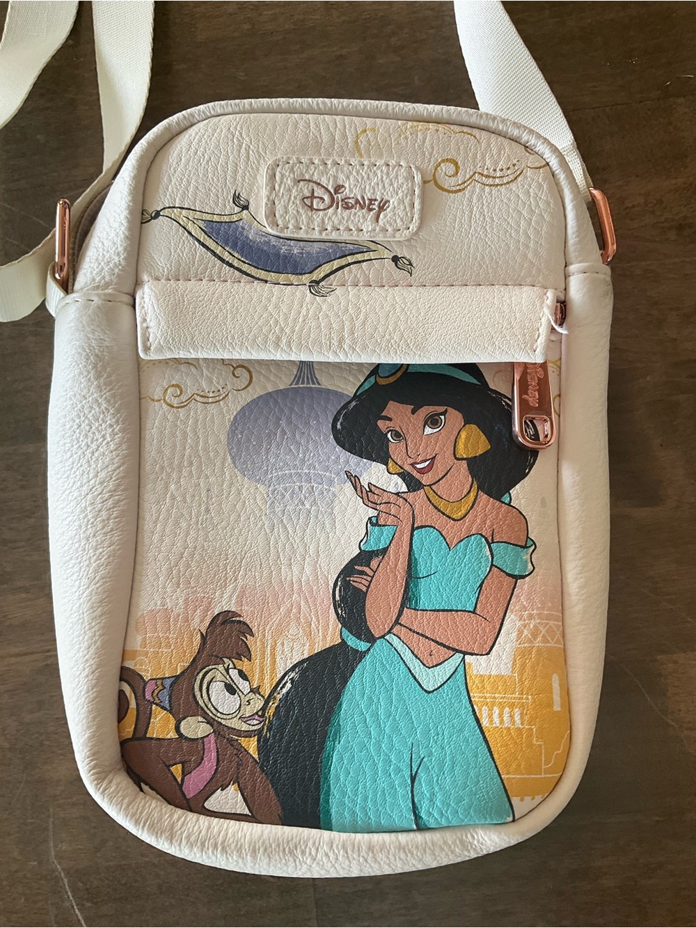 Disney Princess Jasmine White and Turquoise Crossbody Bag